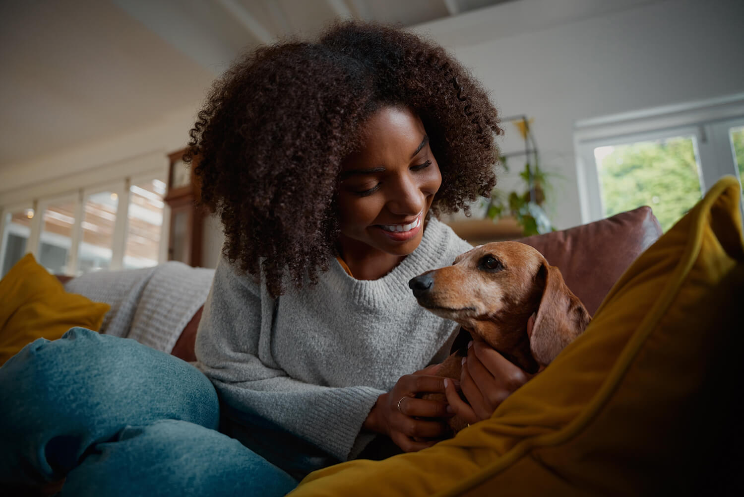 happy african american woman managing her circadian rhythm disorder